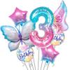 Butterfly Starry Sky Digital Balloon Set Children Baby Birthday Party Decoration Gradual Change Star Decoration Arrangement