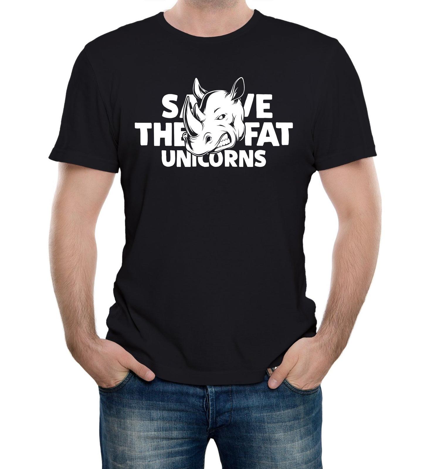 Save the Fat Unicorns Men s T-Shirt Mens Womens Tees Top conservation africa rhino funny safari 2XL
