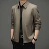 Men's Lapel Jacket Jacket Middle-aged and Elderly Casual Trendy with Dad's Spring and Autumn Fit Top