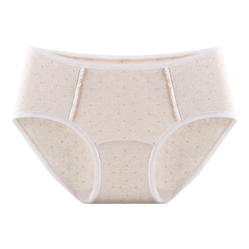 Girl Spring and Autumn Flowers Pure Cotton 10A Antibacterial Extended Crotch Waist Breathable Briefs M светло-зеленый