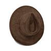 Cappello a Cilindro Piatto Rotondo 9,5 cm in Scamoscio Uomo Donna Cappello da Cowboy Western Cappello Fedora per Feste e Palco Design Autostile Stile Etnico Cappello Superiore