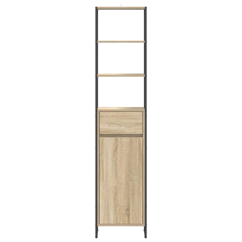 Bathroom Cabinet with Door Sonoma 40 X 30 X 180 Cm Engineered Wood