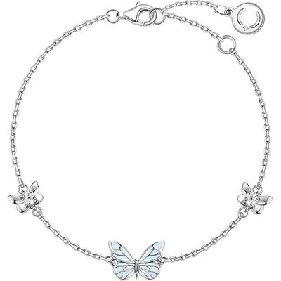 Fanci Luminous Butterfly Bow Silver Bracelet