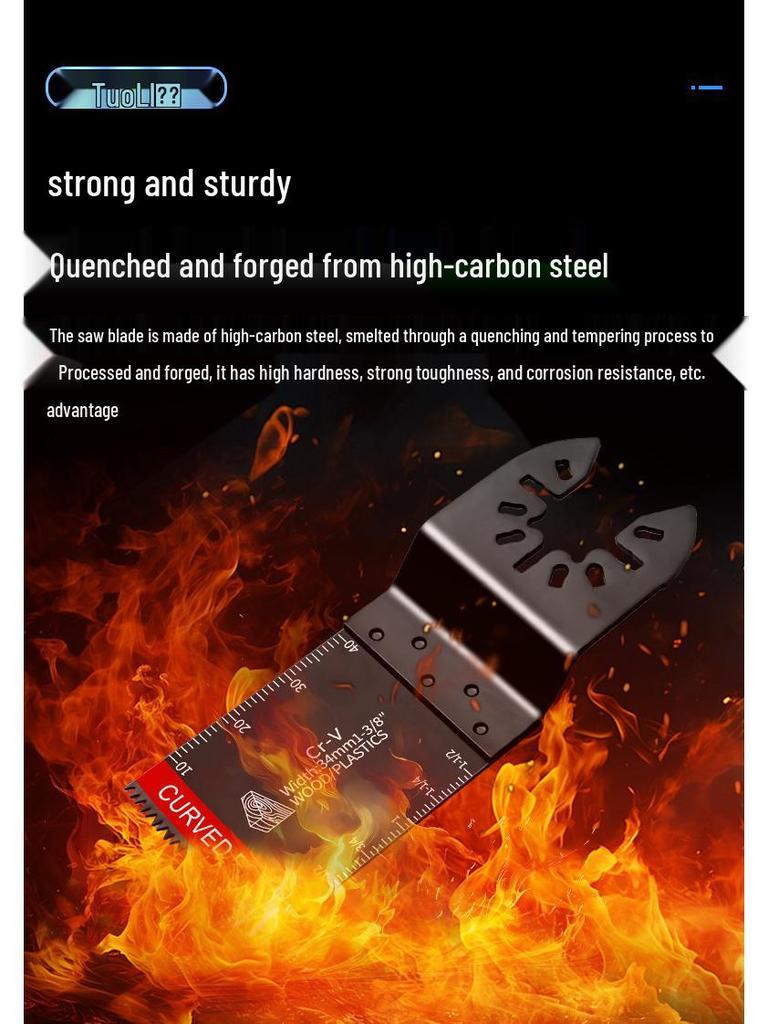 20-Piece Universal Oscillating Saw Blade Set with Arc-Shaped Multi-Functional Quick Release Blades