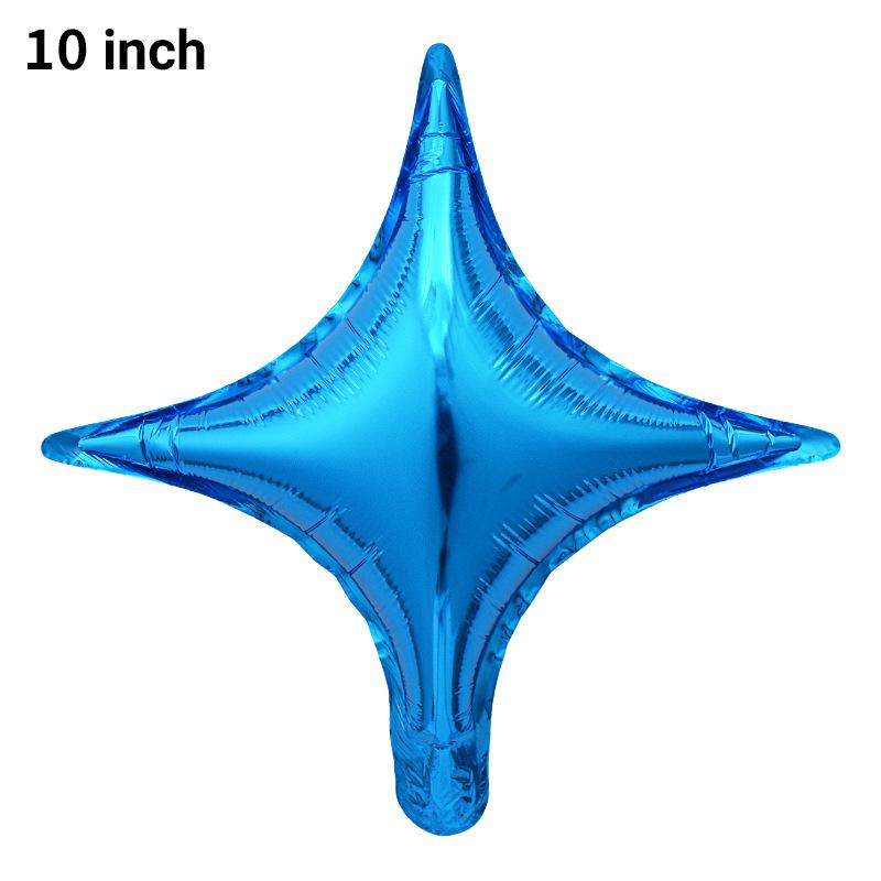 10 Inch Four-Pointed Star Balloon Aluminum Film Light Plate 24 Inch Cross Star Balloon Party Decoration Arrangement Quadrangle Ball