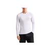 Emporio Armani Ss24 Solid Color Letter Logo Embroidered Crew Neck Casual Long Sleeve T-Shirt Men tops White 111984-4F511-00010