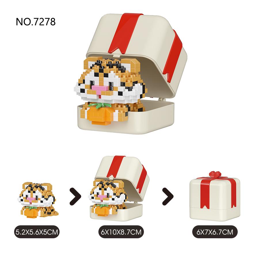 Cute Pet Series Gift Box Plastic Building Blocks DIY Assembled Toys Animals Toys For Kids Birthday Christmas Gifts