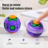 Stress Relief Gadget 3D Printed Press Ball Toy, Anxiety Fidget Spinner for Kids Bright Color Adults, Push And Spin Desk Toy Home Office Classroom