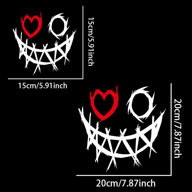 1 Stück Dämon Lachend Wasserdicht Vinyl Aufkleber, Cooles DIY Sticker für Motorradhelm, Frontverkleidung, Autofenster & Roller