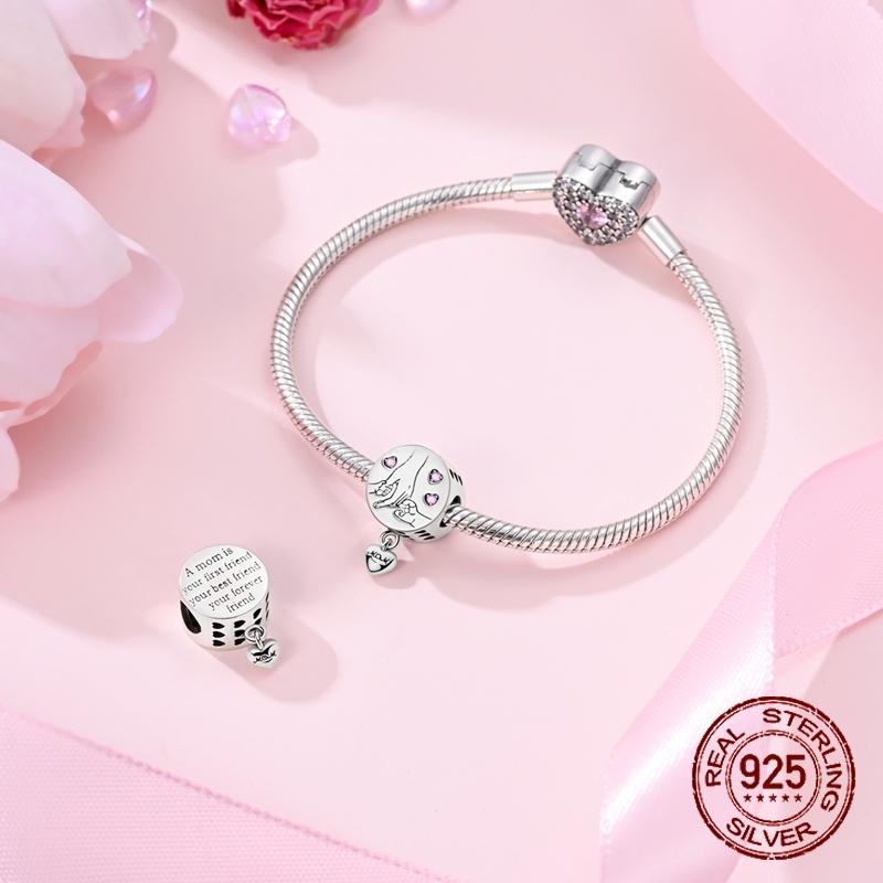 Hand In Hand Bead Charms Copper Love Dangle Pendant Fit Bangle Bracelet Necklace Diy Jewelry