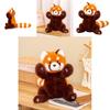 Cute Brown Panda Plush Toy 35cm Adorable Sitting Panda Doll Perfect Birthday Gift For Kids