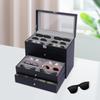 4 Layer Sunglass Organize Box 24 Slots Multiple Glasses Organizer Eyeglass Sunglass Storage Box Display,Black