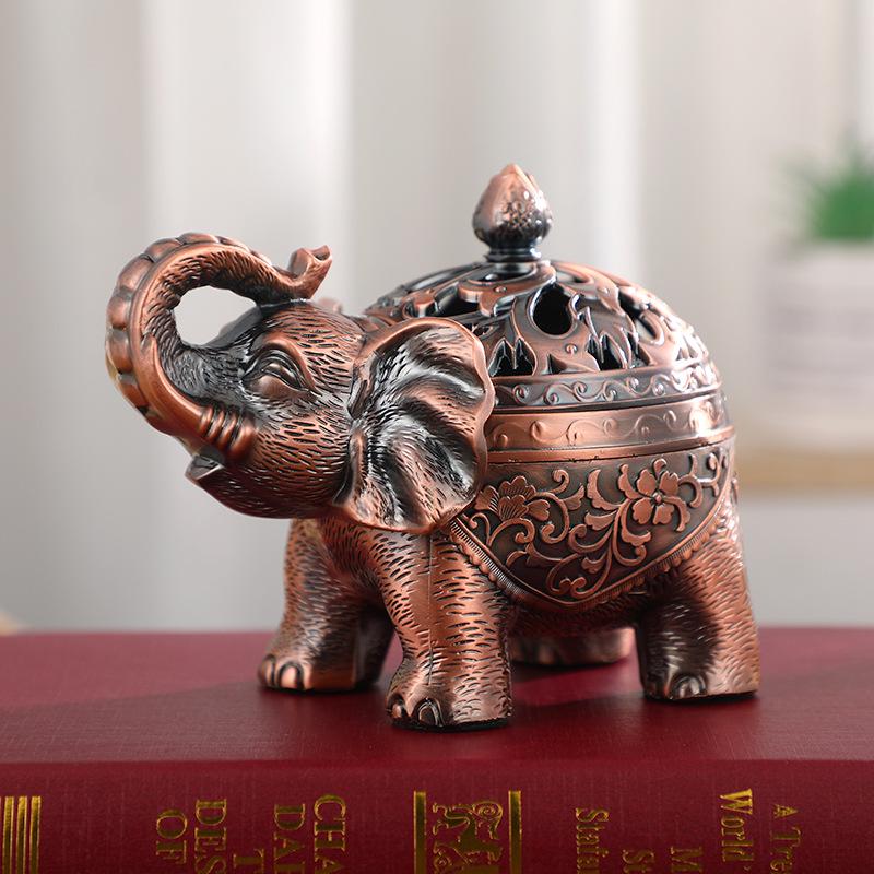European Style Elephant Incense Burner Table Ornament