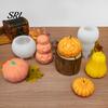 Pumpkin Resin Mold DIY Candle Silicone for Halloween, Handmade Scented Making Mold, Non-stick Crafts Casting Gypsum Cement Clay Epoxy
