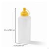 Press Bottle with Flip Cap BroadOpening Hinged Lid Translucent Condiment Dispenser