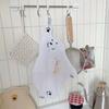 1PC Polar Bear Hanging Hand Towel Kitchen Super Absorbent Thickened Cartoon Hand Towel  White Towel Hankerchief