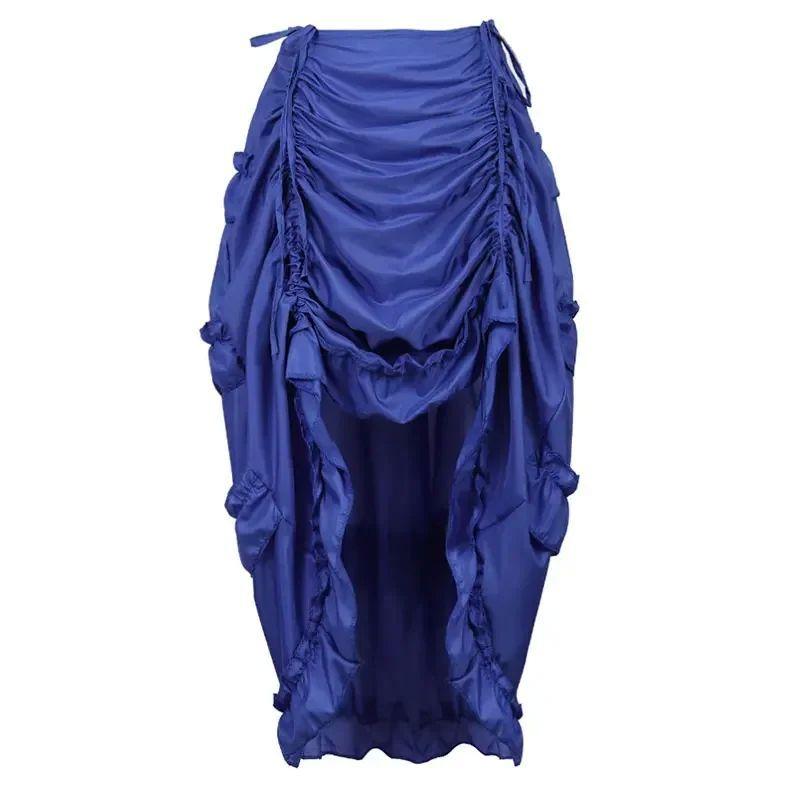 

Irregular and Versatile Half Skirt Corset Irregular Women s All-Match Skirt Blue 4XL(4XL)