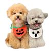 Comfortable To Wear Pumpkin Dog Scarf Adjustable Kitty Saliva Towel Cute Halloween Pet Bib  Cat