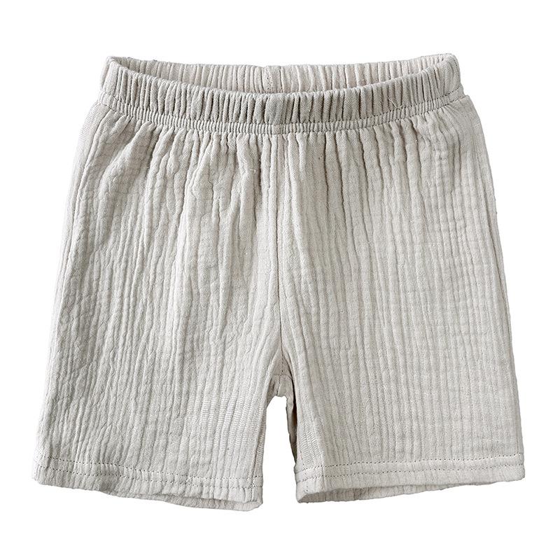 Kids' Summer Cotton Linen Two-Piece: Short Sleeve T-shirt & Shorts Set