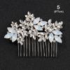 Romantic Hair Jewelry Pearl Leaves Tiara Headpiece Hair Combs Bridal Clips Flower Hair Pin