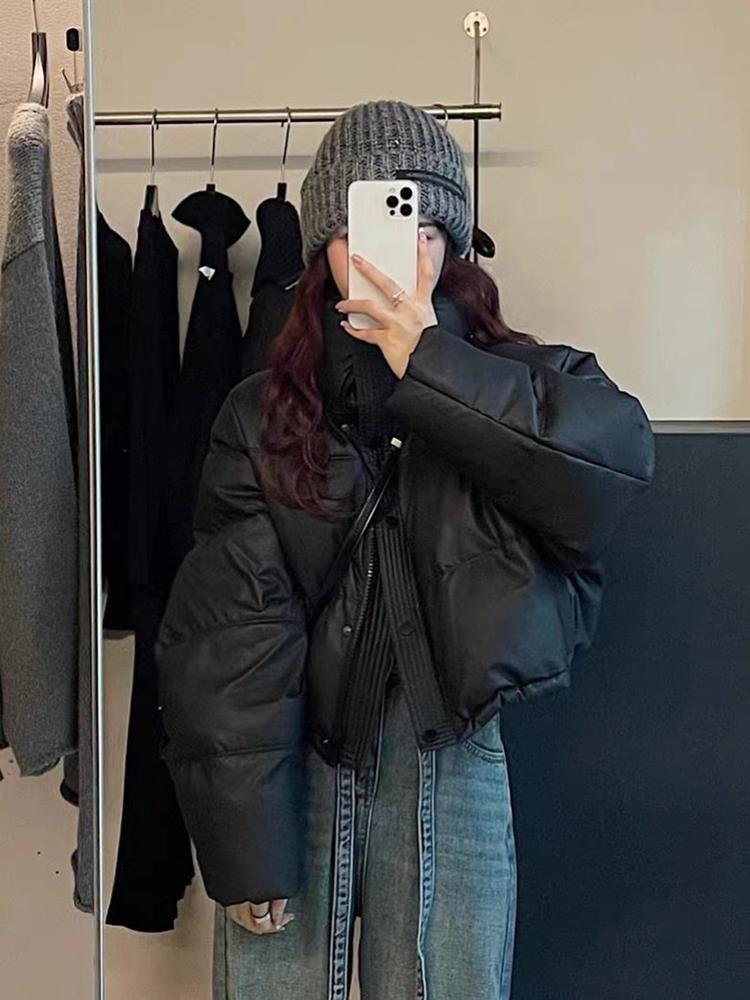 Winter Coat Women Parkas Stand Collar Casual Loose Thicken Warm Zipper Coats Korean Fall Winter Fashion Female Parkas