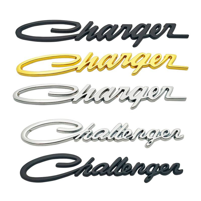 3D Kovový Znak Challenger Odznak Charger Samolepky na Zadní Kufr pro Charger Challenger Auto Dekorační Doplňky Kroužek na Klíče
