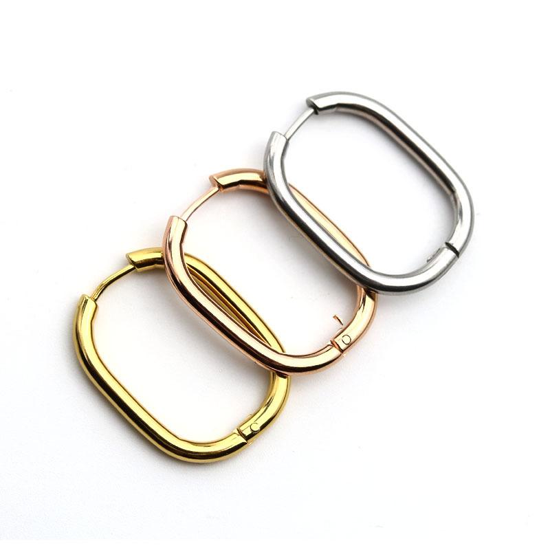 1 Pair Circle Ear Hoop Earrings U-shaped Women's Dangle Hoop Earring Gift
