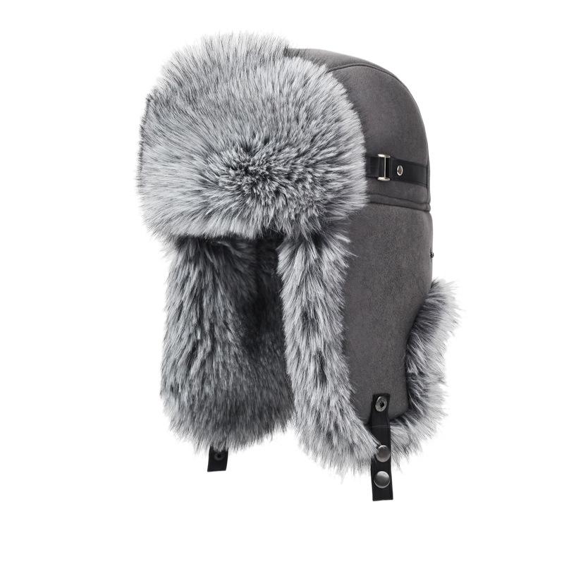 Winter Imitation Fur Men's Locomotive Thickened Warm Middle and Old Ear Protection and Cold Hat