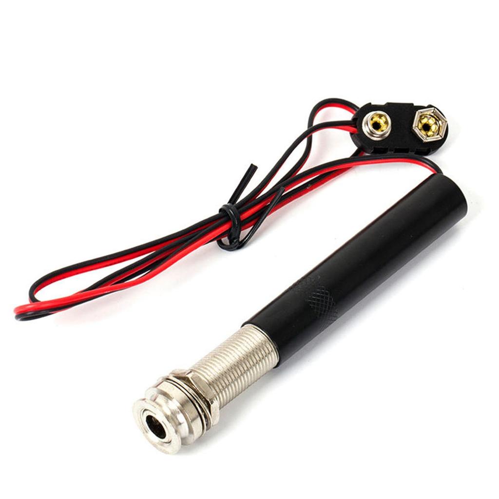 2023 Endpin Jack Preamp Pickup + Piezo Pickup + Bag Preamp Active Piezo Pickup Kit for Acoustic Guitar Parts