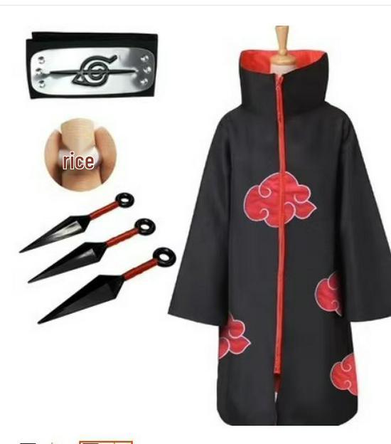 Manteau Akatsuki d'Uchiha Itachi - Produit Dérivé de l'Anime Naruto