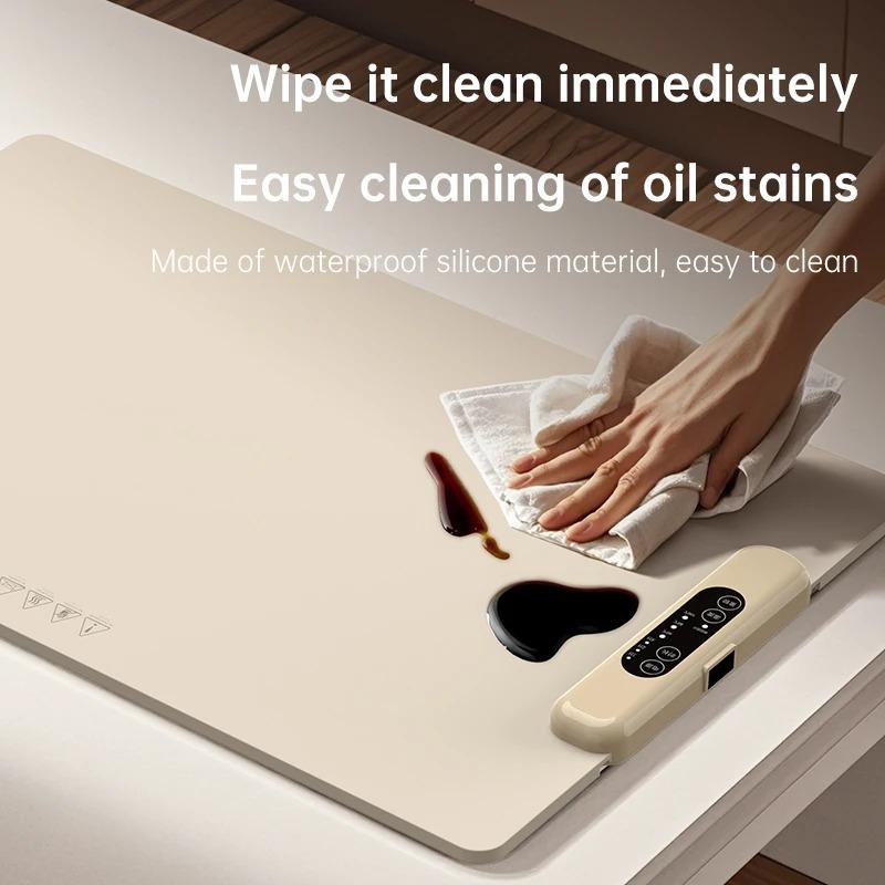 Electric Food Warming Mat By with 3 Adjustable Temperatures And Timers Food Warmer Foldable Perfect for Warming Coffee and Meals