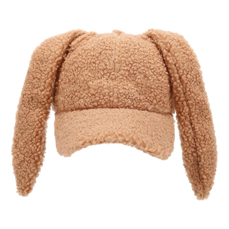Fashion Embroidery Baseball Hat for Women 2000s Rabbit Ears Hat Winter Warm Hat Outdoor Windproof Hat Lovely Sport Headwear