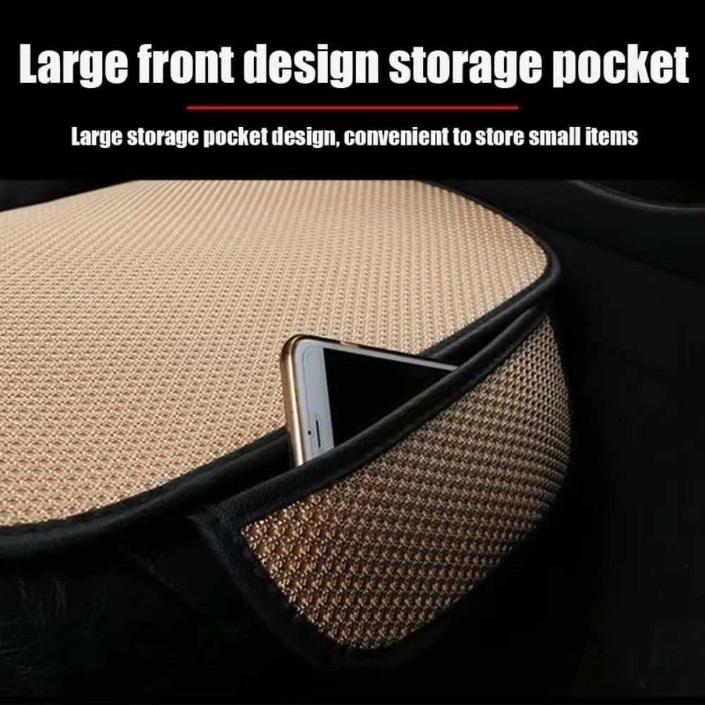 Durable Universal Breathable Car Seat Cushion Non-slip Solid Color Front Seat Cushion Ice Silk Wear-resistant Auto Protector Mat