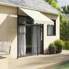 VidaXL Retractable Awning, Awning with Adjustable Height, Balcony Sun Canopy, Garden Terrace Patio Awning, Cream 368744