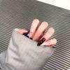 Gothic Red & Black Gradient Handmade Long False Nails