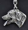 Dalmatian, Carriage Dog, Spotted Coach Dog - Silver-plated Key Ring with Dog, Handbag Decoration, Backpack Pendant by Art-Dog Brand