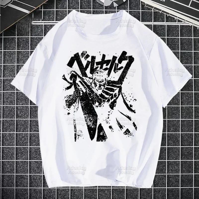 Berserk Tričko Pánské Retro Guts Griffith Anime Šermíř Topy Trička Harajuku Japonská Manga Tričko Streetwear Hip Hop Trička
