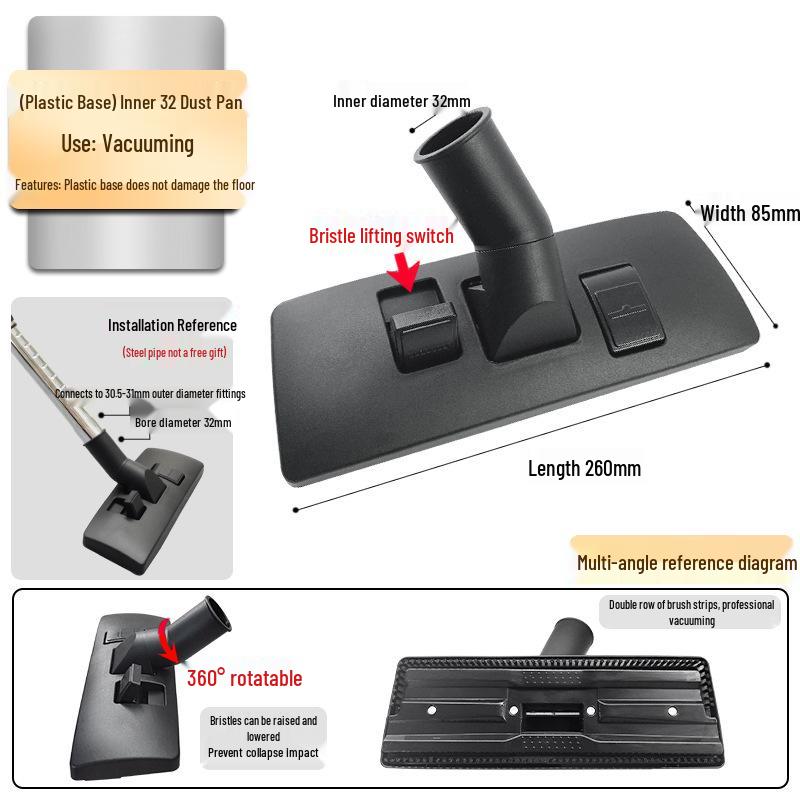 Compatible Vacuum Attachments for Midea Jeno: Floor Brush, Water Rake, and Universal Head