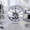 Precision Mechanical Clock Insert Visible Gear Mechanism, Roman Numeral Face, Skeleton Insert,