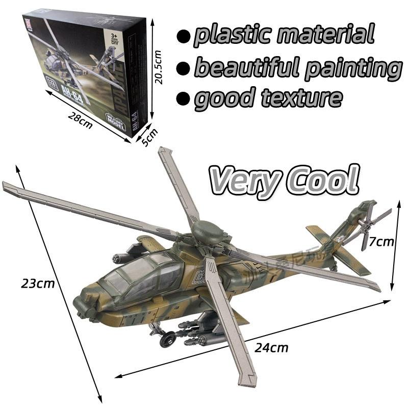 DIY Assemble Model Aircraft Fighter SU57 Plane Model EC665 AH64 Copter Desktop Decor Tank 3D Puzzle Assembly Aircraft Ornament