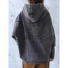 Veste sweat-shirt ample en denim pour femme, nouvelle collection automne