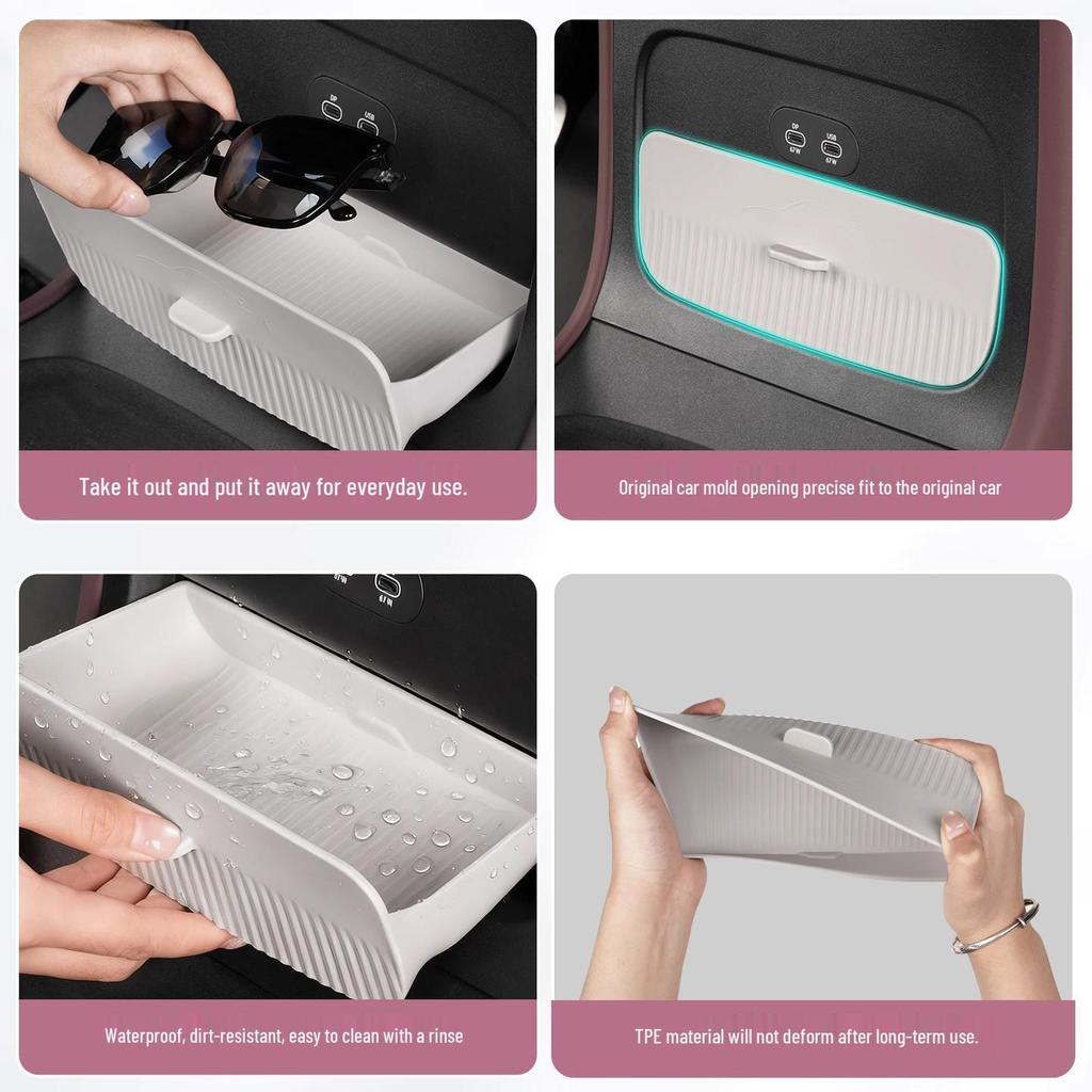 Xiaomi YU7 Console Drawer Glasses Case - Hidden Car Storage & Interior Accessory