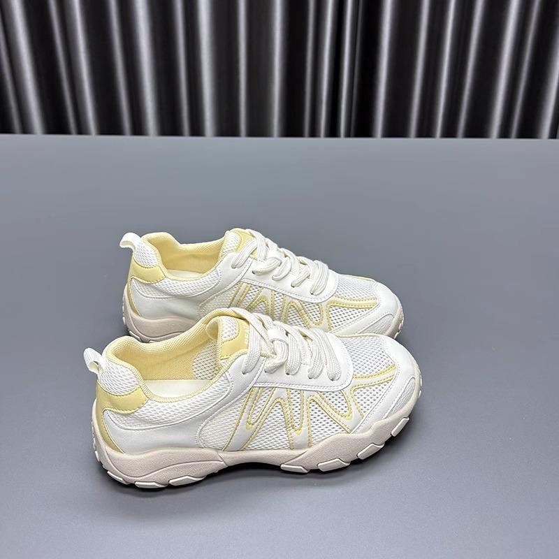 Mesh Women's Summer New Round Head Thick Sole Breathable Thin Casual Sports Shoes Tide