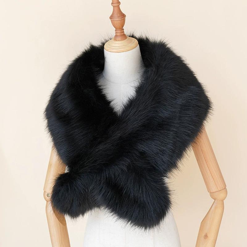 Luxe Sjaal Decor Vrouwelijke Nekkraag Wraps Faux Vossenbont Kraag Nepbont Sjaals
