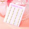12 Pair Marine Animal Earrings for Women Sea Turtle Shell Starfish Dolphin Penguin Fish Stainless Steel Ear Studs Summer Zircon