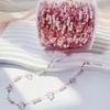 0.5/1 Meter Golden Stainless Steel Beaded Chain Crystal Butterfly Chain Pearl Beaded Chain DIY Necklace Bracelet