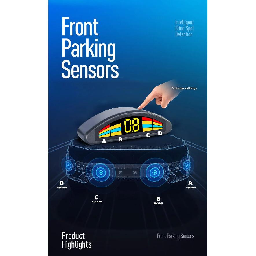 Professional Front Parking Sensor Kit Auto Car Prefix Parktronic Vehicle Assistant System Buzzer Alarm Volume Not Backup Radar