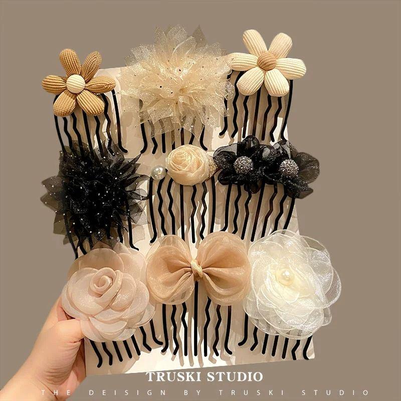 U-Shaped Bow Hairpin & Bun Maker Comb for Women