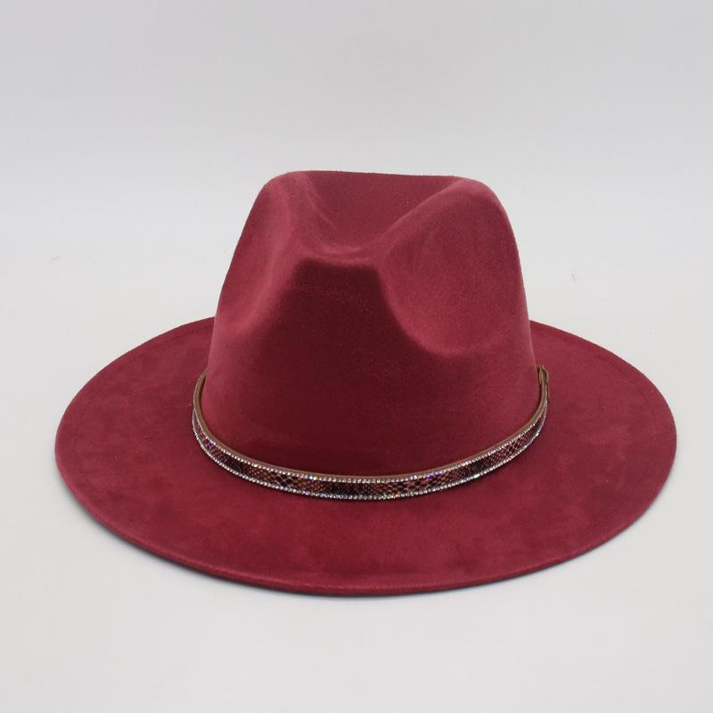 

Шляпа-цилиндр в американском стиле с широкими полями, ковбойская шляпа в западном стиле, джазовая шляпа Джексона, тибетская этническая замшевая шляпа для мужчин и женщин One size fits all [j flat eaves]