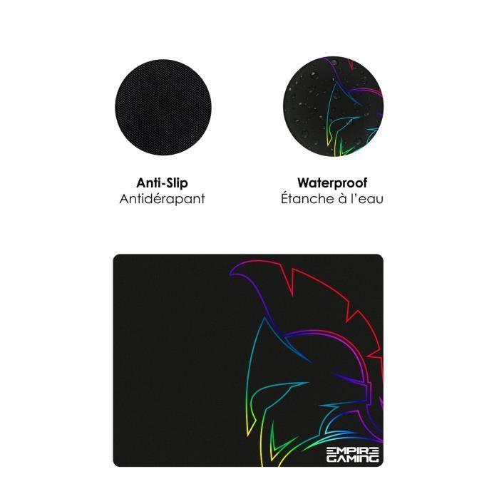 Pack 3 En 1 - EMPIRE GAMING - MK800 - Clavier Semi-mécanique RGB - Souris 2400 DPI - Tapis De Souris